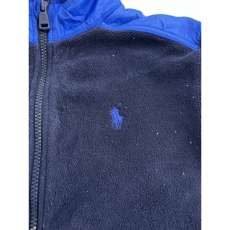 Mens Ralph Lauren Size Medium Navy Blue Fleece Jacket