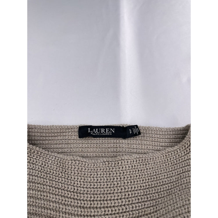 Womens Lauren Ralph Lauren Size Small Pale Beige Knitted Sweater
