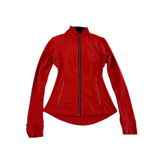 Lululemon Define Jacket Size 2 Red Fleece Full Zip