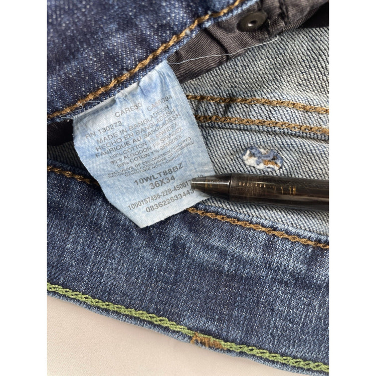 Men’s Wrangler Retro Slim Straight Medium Wash Blue jeans Size 36x34