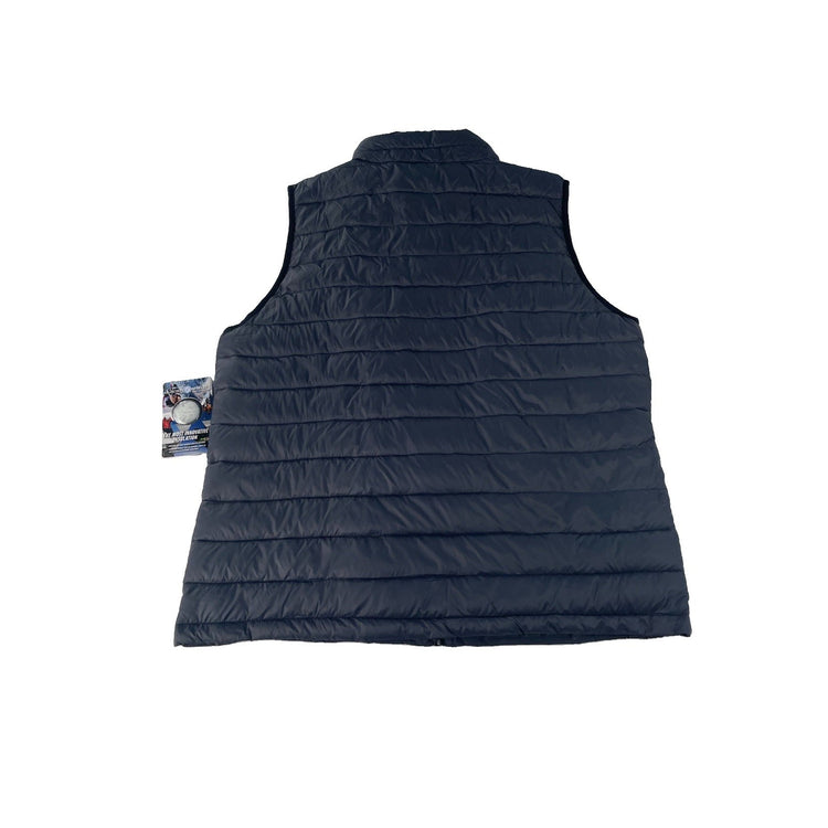 Mens Reebok Grey Zip Up Puffer Vest Size XL