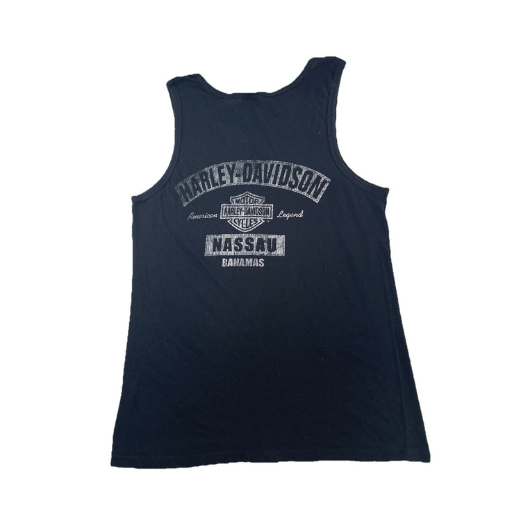 Mens Harley Davidson Black NASSAU Bahamas Tank Top Size Medium