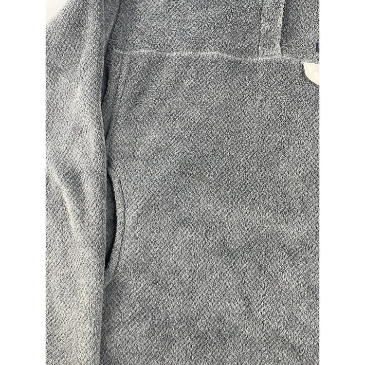 Womens Patagonia Gray High-Pile Fleece Snap-T Pullover Size L