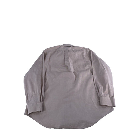 Men Ralph Lauren Non-Iron Solid Beige Khaki LongSleeve Dress Shirt Size 17-34/35