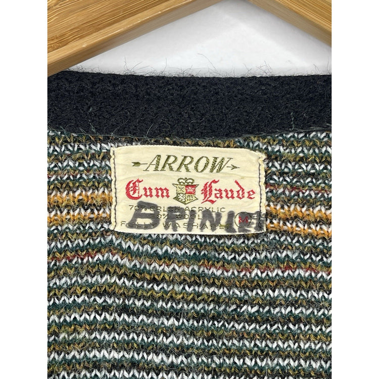 Vintage 60’s Mens Arrow Cum Laude Knitted Button-up Sweatshirt M/L