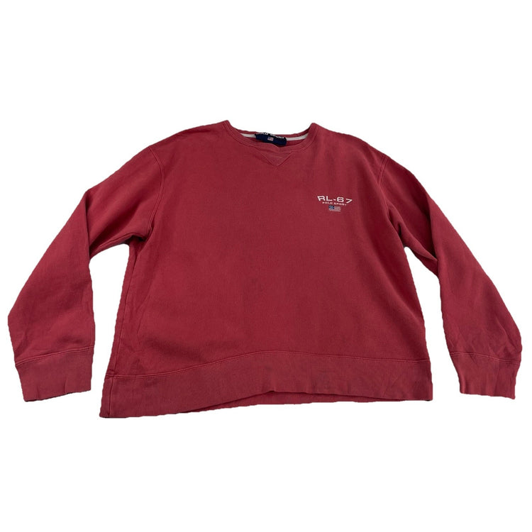 Mens Polo Sport Ralph Lauren Size Small Red RL-67 Crew Neck