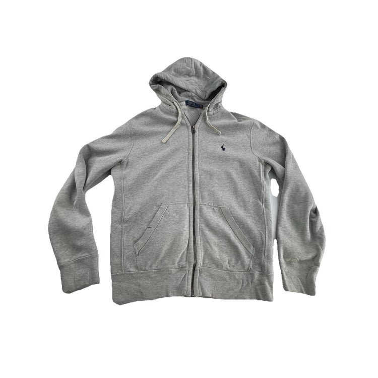 Mens Vintage Y2K Polo Ralph Lauren Size Medium Grey Zip Up Jacket