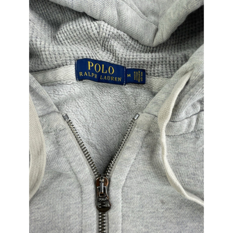 Mens Vintage Y2K Polo Ralph Lauren Size Medium Grey Zip Up Jacket