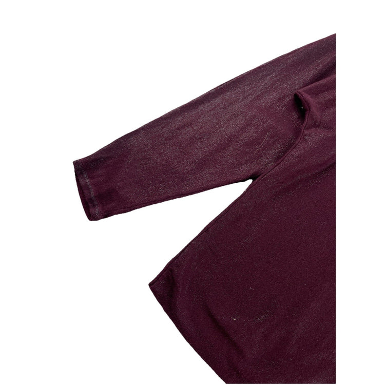 Womens Lauren Ralph Lauren Size Medium Maroon Boat Neck Long Sleeve