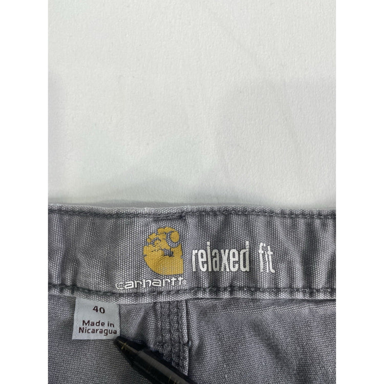 Mens Carhartt Gray Cargo Shorts Relaxed Fit Size 40