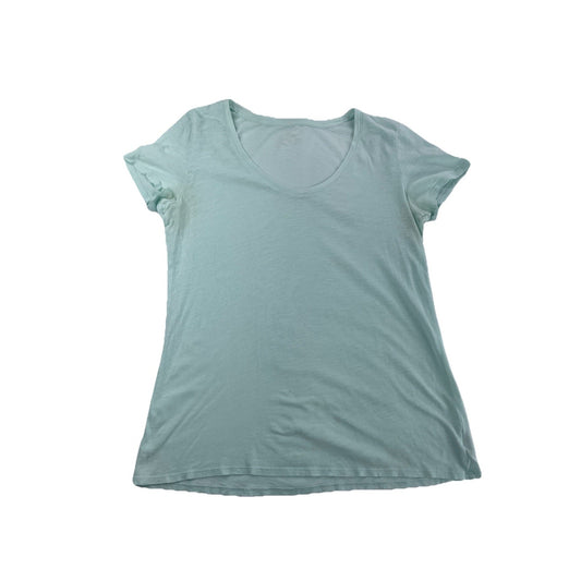 Womens Victoria Secret Blank Teal V-neck Tee Size M
