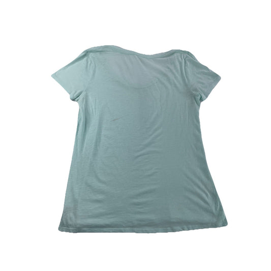 Womens Victoria Secret Blank Teal V-neck Tee Size M