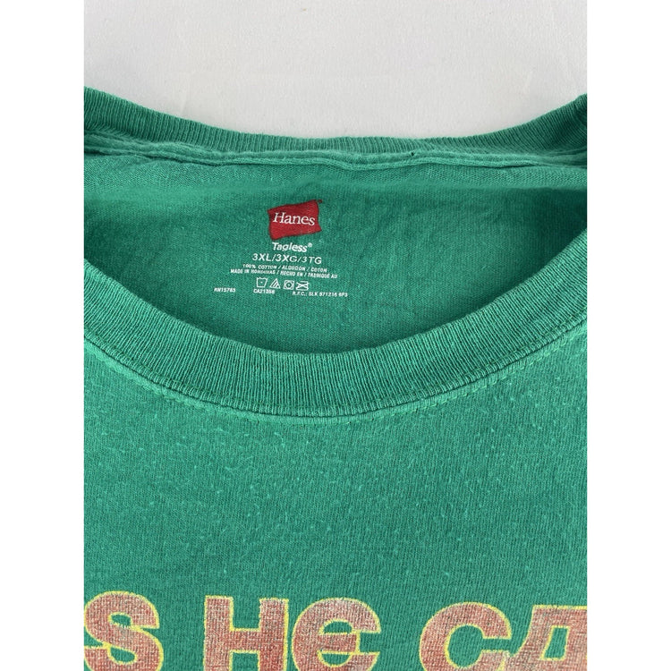 Mens Hanes Green Socialism Graphic Tee Size 3XL