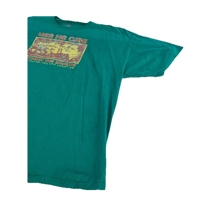 Mens Hanes Green Socialism Graphic Tee Size 3XL