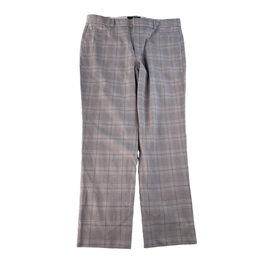 Womens Banana Republic Sloan Gray Plaid Trousers Size 10