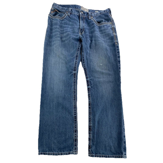 Mens Ariat Relaxed Bootcut Medium Wash Blue Jeans Size 34x32
