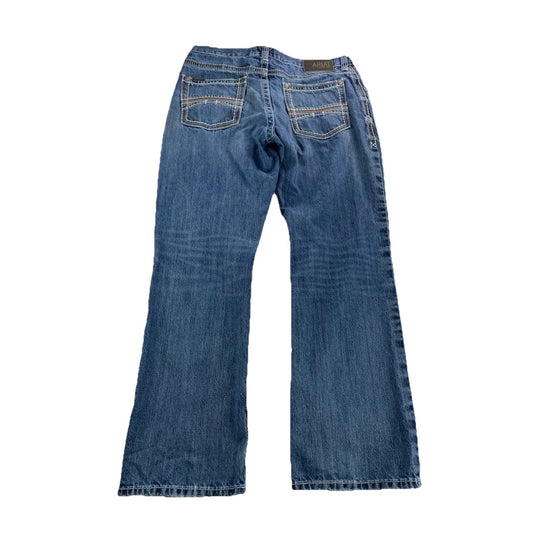 Mens Ariat Relaxed Bootcut Medium Wash Blue Jeans Size 34x32