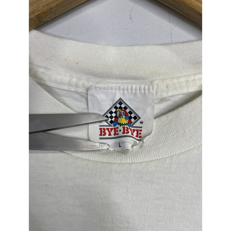 Adult Vintage 80s Cozumel Graphic Art T-shirt Bye-Bye Brand Sz Large