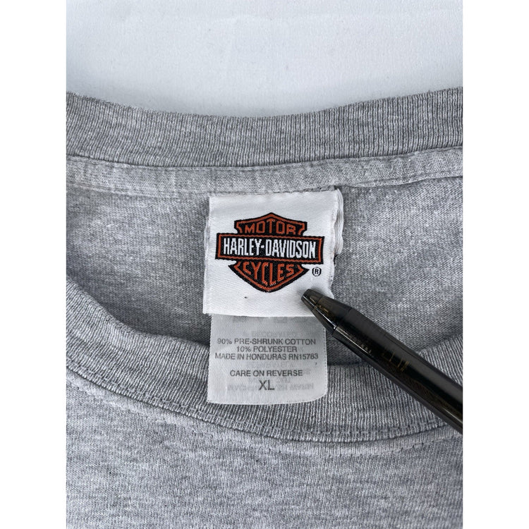 Men Hanes BeefyT Harley Davidson Barnett El Paso Graphic LongSleeve Shirt SizeXL