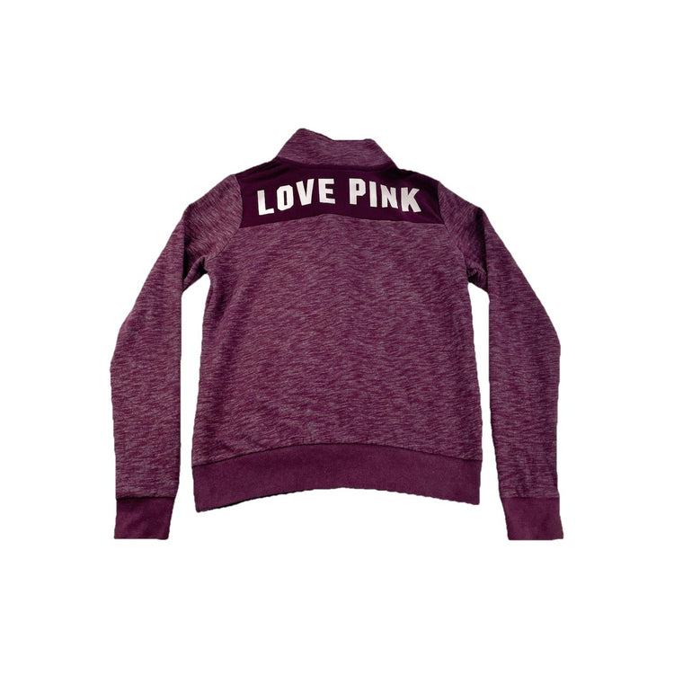Women’s PINK Victoria Secret Berry Purple 1/2 Zip Up Sweatshirt Size XS