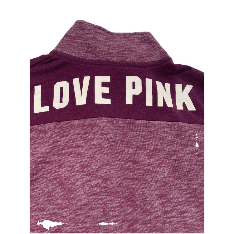 Women’s PINK Victoria Secret Berry Purple 1/2 Zip Up Sweatshirt Size XS