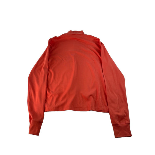 Women's Ralph Lauren Sport Coral Mock Neck Long Sleeve Shirt SIZE XL