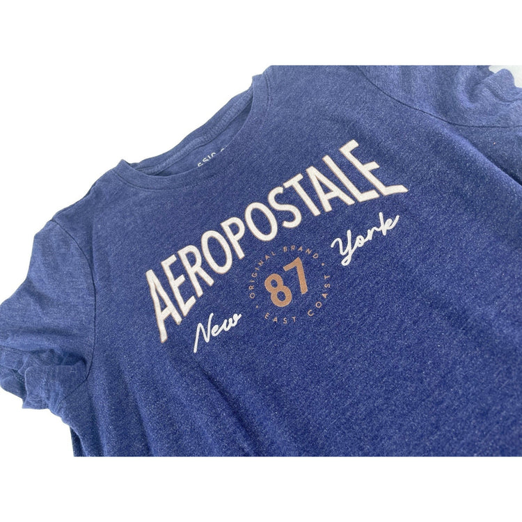 Womens Aeropostale Blue "Aeropostale New York 87" Graphic T-Shirt Size M