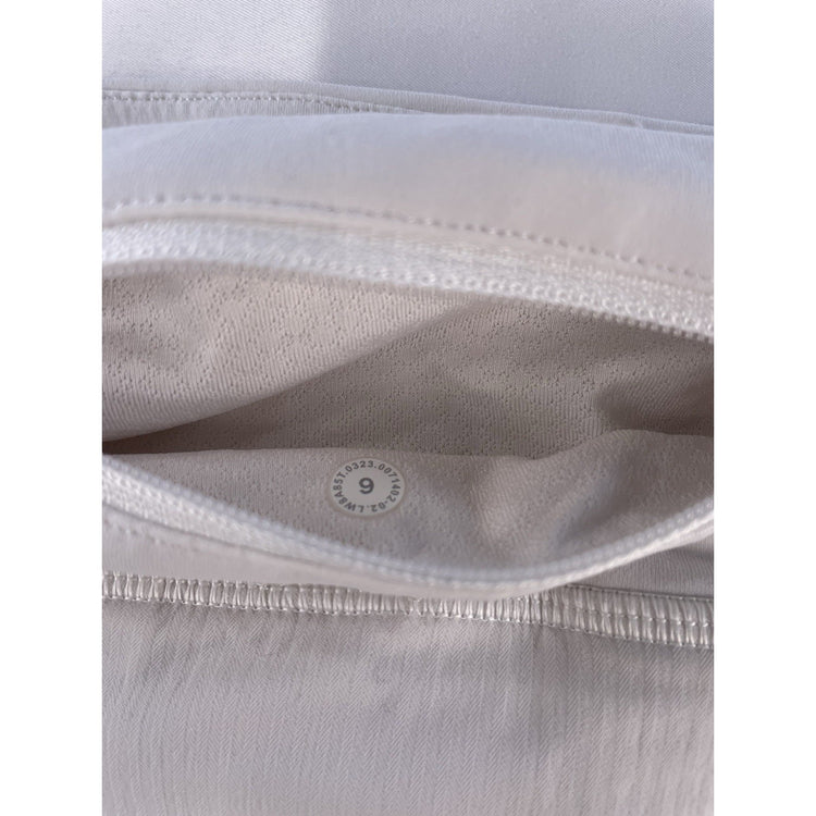 Womens Lululemon White Tiered Pleated Pace Rival Tennis Running Skirt SIZE 6