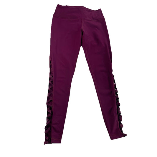 Womens Victoria Secret Magenta Lattice Cutout Side Panel Leggings Size M