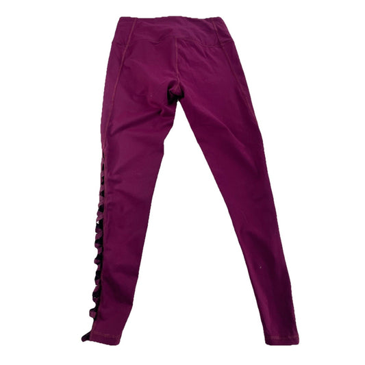 Womens Victoria Secret Magenta Lattice Cutout Side Panel Leggings Size M