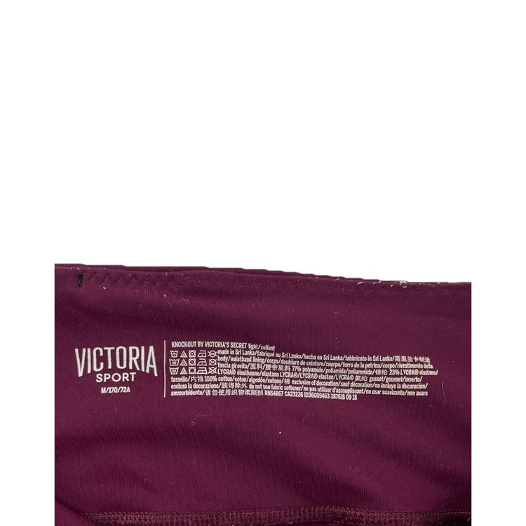 Womens Victoria Secret Magenta Lattice Cutout Side Panel Leggings Size M