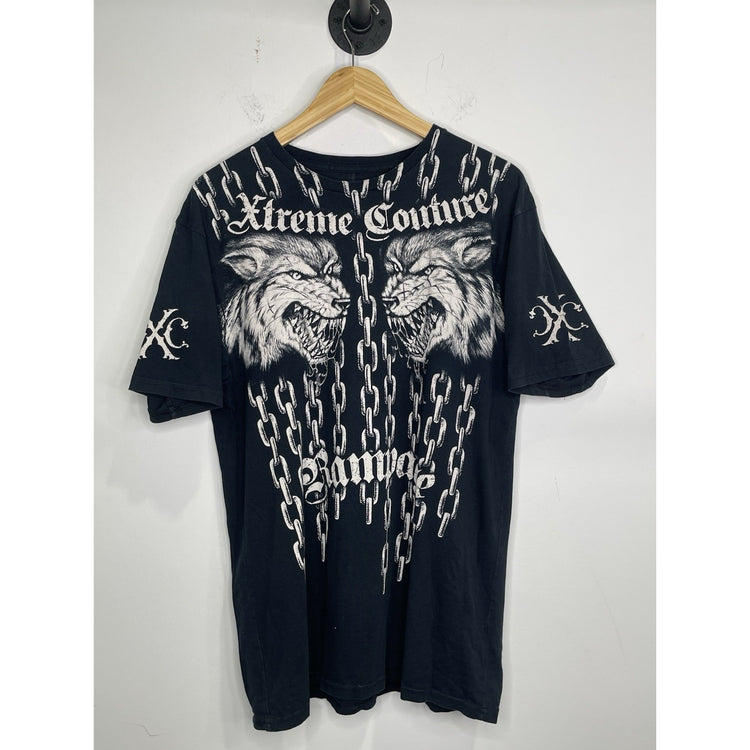 Vintage Mens Xtreme Couture UFC Rampage Jackson Graphic Tshirt Sz Large
