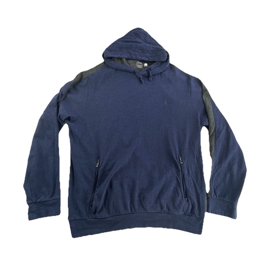 Mens Polo Ralph Lauren Size XL Navy Blue & Grey Hooded Sweater