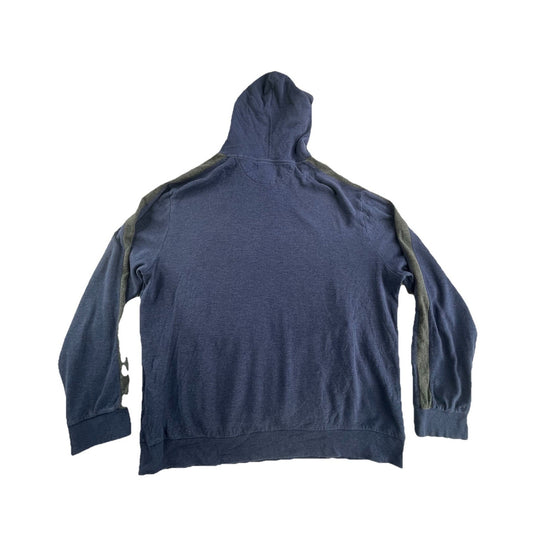 Mens Polo Ralph Lauren Size XL Navy Blue & Grey Hooded Sweater