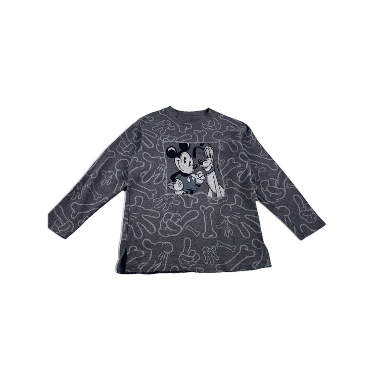 Vintage The Disney Catalog Gray Mickey Mouse And Pluto Graphic Sweatshirt S