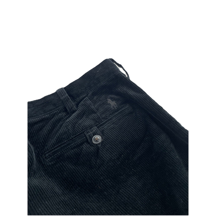 Mens Polo Ralph Lauren Size 38X32 Black Corduroy Pants