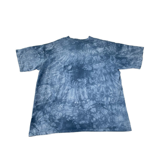 Mens Vintage The Mountain 1999 Bob Henley NWF Wolf Waterfall Tie Dye Tee Size XL