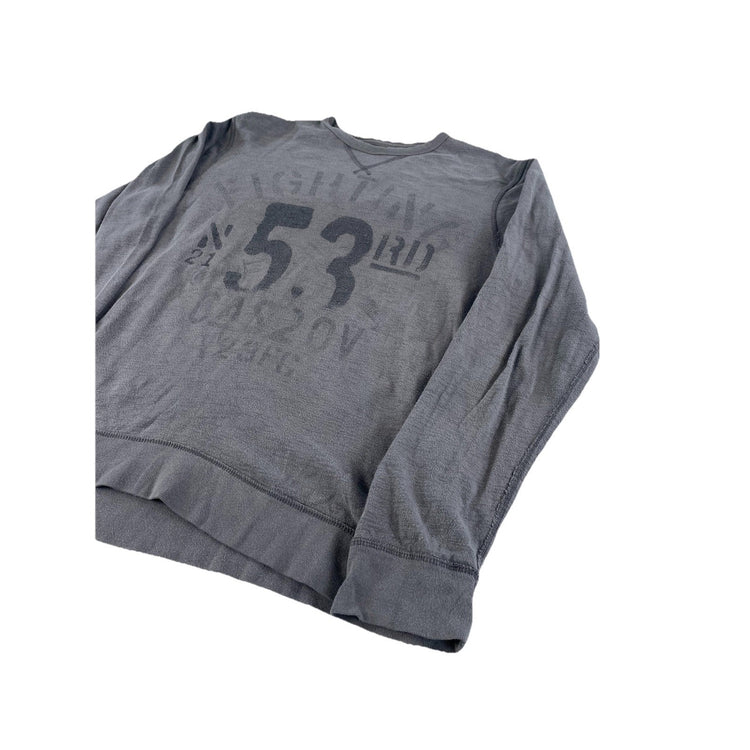 Mens Old Navy ‘Fighting 53rd’ Gray Crewneck Sweatshirt Size Medium