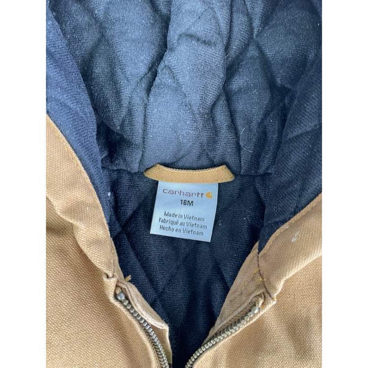 Kids Carhartt Brown Winter Jacket Size 18m