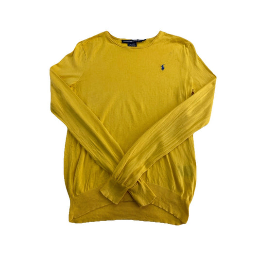 Mens Polo Ralph Lauren Size Medium Yellow Lightweight Sweater