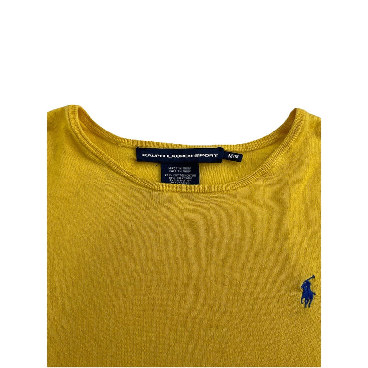 Mens Polo Ralph Lauren Size Medium Yellow Lightweight Sweater