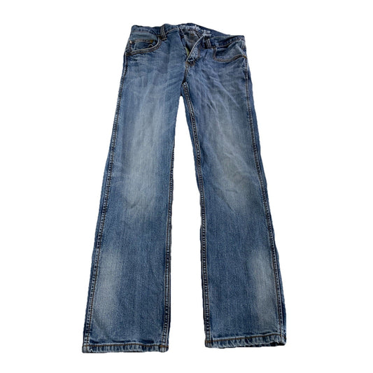Mens Wrangler Retro Slim Straight Blue Jeans Size 31x30