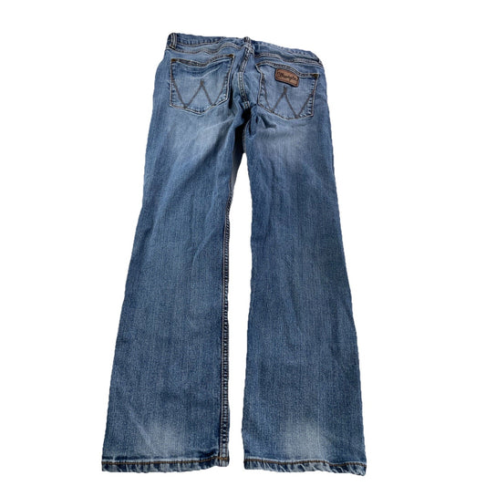Mens Wrangler Retro Slim Straight Blue Jeans Size 31x30