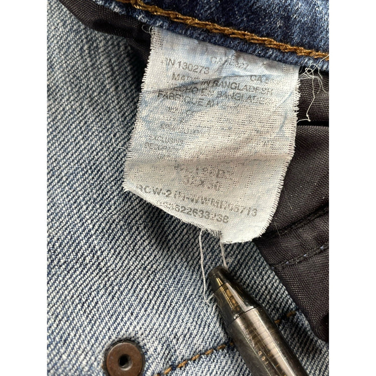 Mens Wrangler Retro Slim Straight Blue Jeans Size 31x30