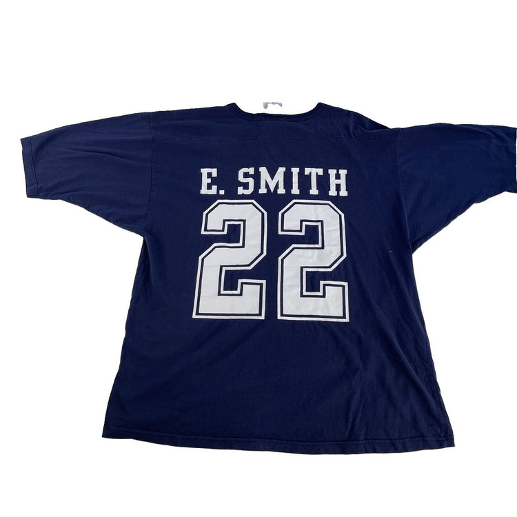 Mens 1990s Vintage Chalk Line Dallas Cowboys Emmitt Smith Jersey Shirt Size 2xl