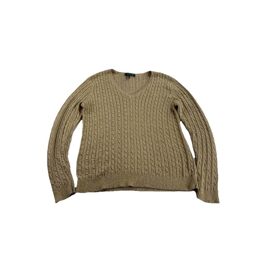 Womens Lauren Ralph Lauren Size 2XL Gold Metallic Sweater