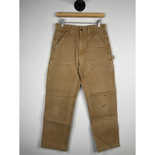 Carhartt B01 Brown Duck Canvas Work Pants Men’s 30x30 Dungaree Fit Double Knee