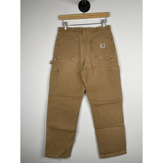 Carhartt B01 Brown Duck Canvas Work Pants Men’s 30x30 Dungaree Fit Double Knee