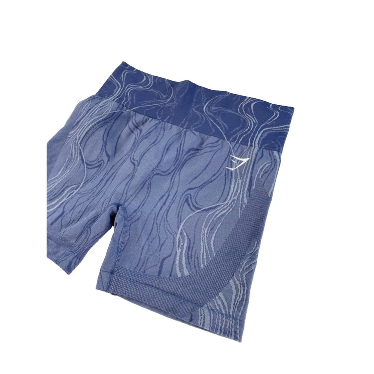 Womens Gymshark Light  Blue Seamless Shorts Size Medium