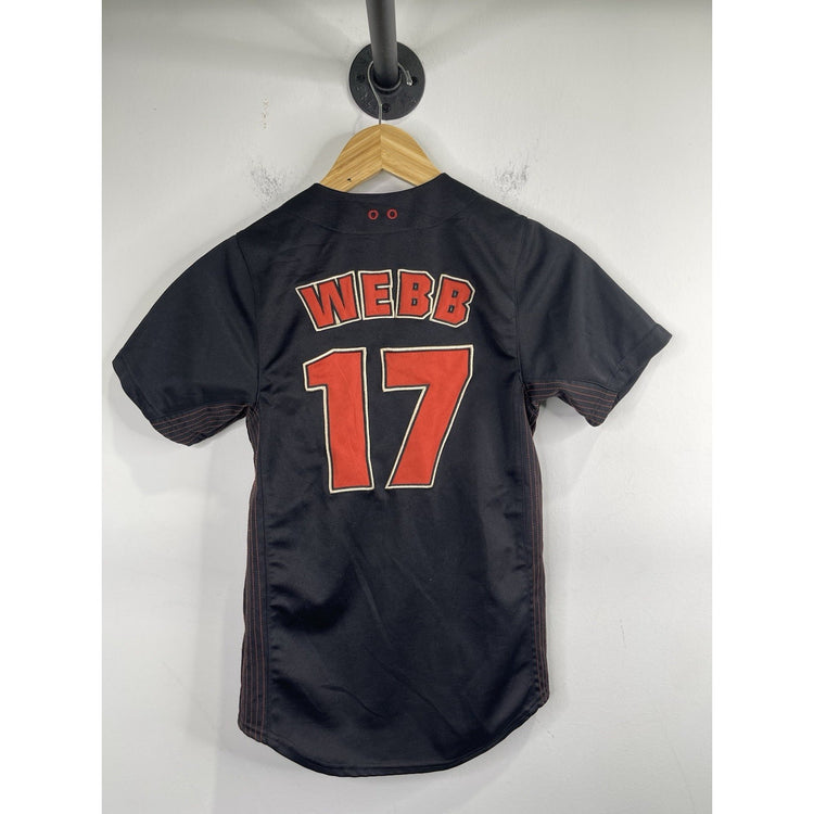 Brandon Webb Diamondbacks #17 MLB D-Backs Black Jersey Youth Sz S 6-7